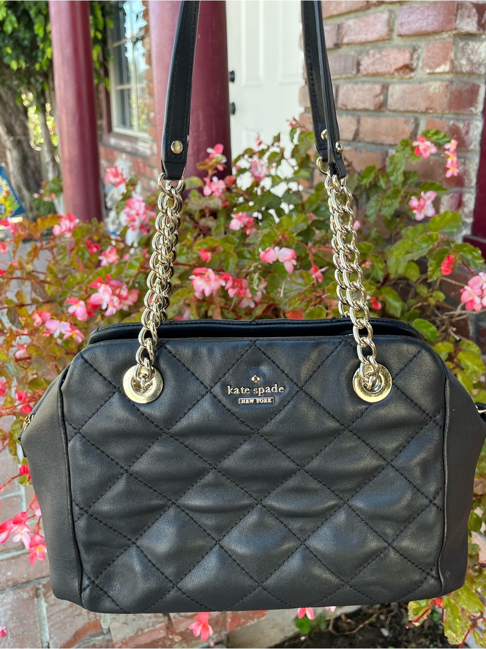Kate Spade Black Emerson Quilted Shoulder Bag